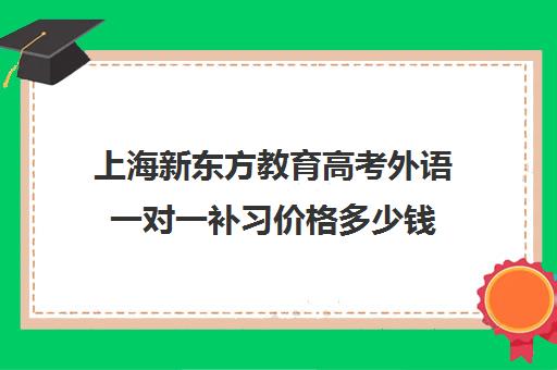 上海新东方教育高考外语一对一补习价格多少钱