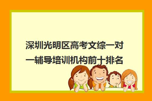 深圳光明区高考文综一对一辅导培训机构前十排名(高考培训班哪家好)