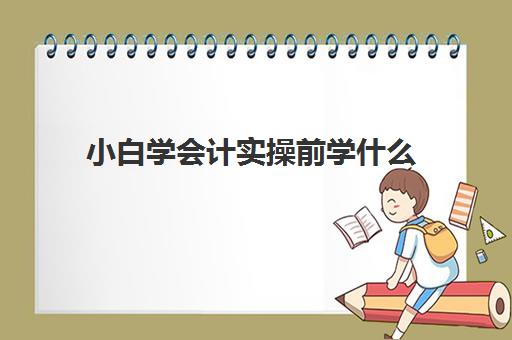 小白学会计实操前学什么(如何学好会计)