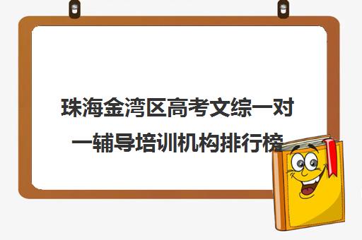 珠海金湾区高考文综一对一辅导培训机构排行榜(珠海最好的补课机构)