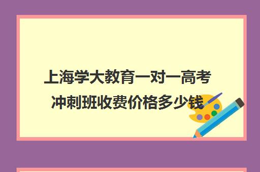 上海学大教育一对一高考冲刺班收费价格多少钱（高三一对一收费500贵吗）