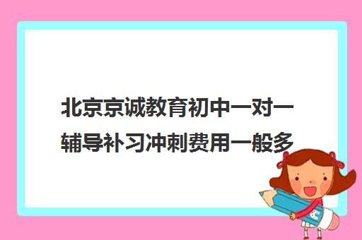 北京京诚教育初中一对一辅导补习冲刺费用一般多少钱