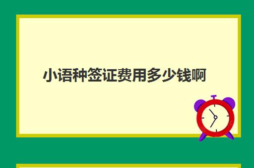 小语种签证费用多少钱啊(小语种收费标准)