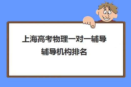 上海高考物理一对一辅导辅导机构排名(上海高考一对一价格)