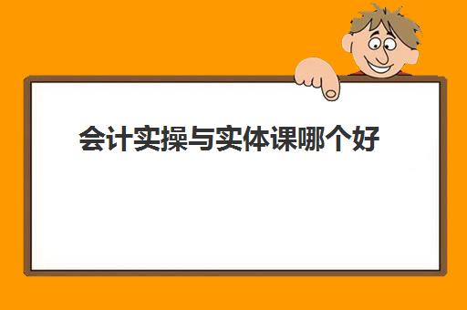 会计实操与实体课哪个好(学会计是去培训班还是网上)