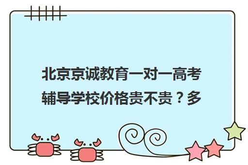 北京京诚教育一对一高考辅导学校价格贵不贵？多少钱一年（北京高中一对一补课费用）