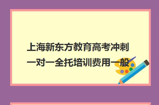 上海新东方教育高考冲刺一对一全托培训费用一般多少钱(济南新东方高三冲刺班收费价格