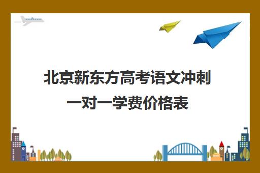 北京新东方高考语文冲刺一对一学费价格表（新东方全日制高考班收费）