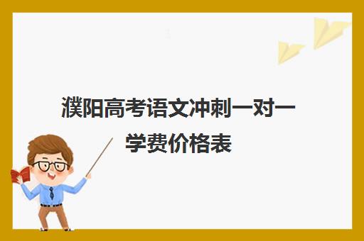 濮阳高考语文冲刺一对一学费价格表(高考一对一辅导多少钱一小时)