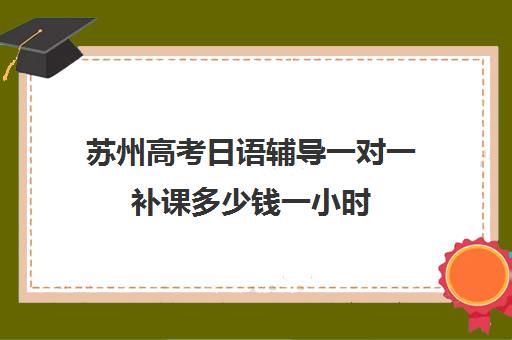 苏州高考日语辅导一对一补课多少钱一小时(一对一补课收费标准)