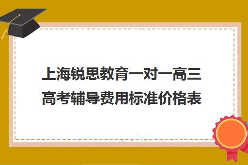 上海锐思教育一对一高三高考辅导费用标准价格表（上海高中一对一补课多少钱一小时）