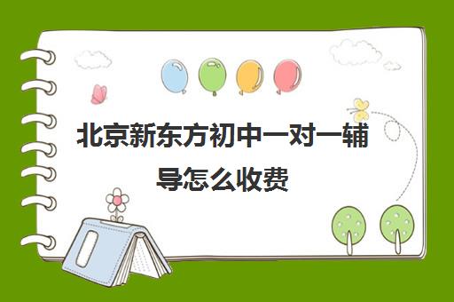 北京新东方初中一对一辅导怎么收费（新东方学费多少一年）