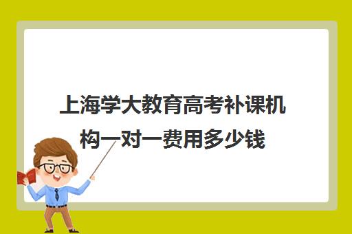 上海学大教育高考补课机构一对一费用多少钱（学大教育学费多少）