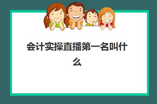 会计实操直播第一名叫什么(会计)