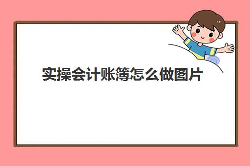 实操会计账簿怎么做图片(出纳记账本如何记账表格)