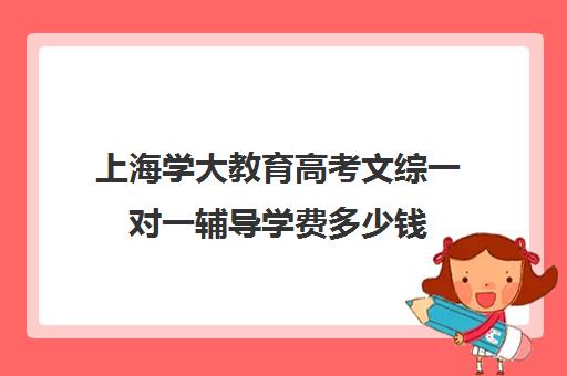 上海学大教育高考文综一对一辅导学费多少钱（上海高考补课机构排名）