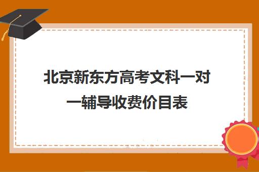 北京新东方高考文科一对一辅导收费价目表（新东方高三一对一收费价格表）