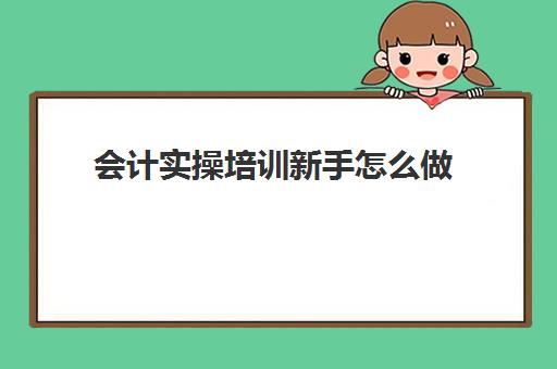 会计实操培训新手怎么做(初学者怎样学会计)