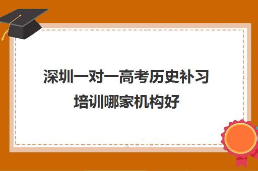 深圳一对一高考历史补习培训哪家机构好