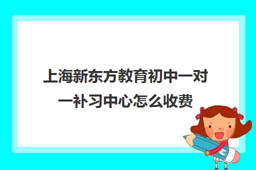 上海新东方教育初中一对一补习中心怎么收费