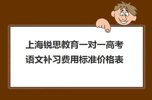 上海锐思教育一对一高考语文补习费用标准价格表