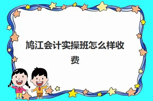 鸠江会计实操班怎么样收费(江北财经培训学校各培训机构在哪)