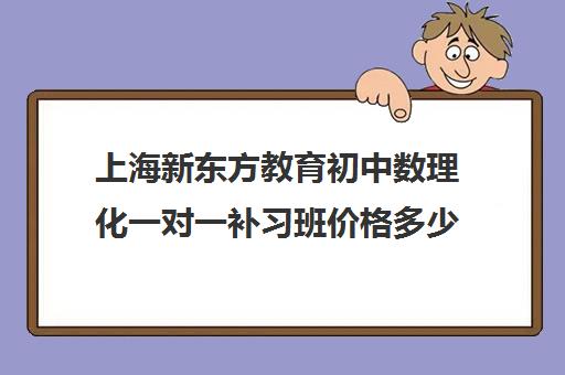 上海新东方教育初中数理化一对一补习班价格多少钱