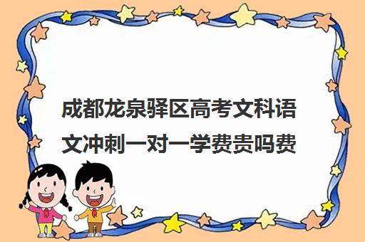 成都龙泉驿区高考文科语文冲刺一对一学费贵吗费用多少钱(新东方一对一收费价格表)