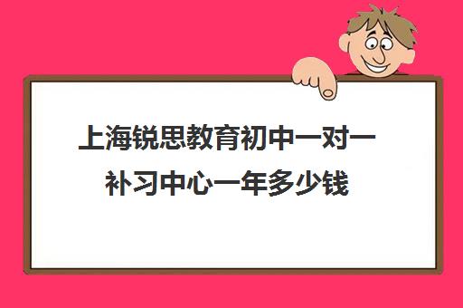 上海锐思教育初中一对一补习中心一年多少钱