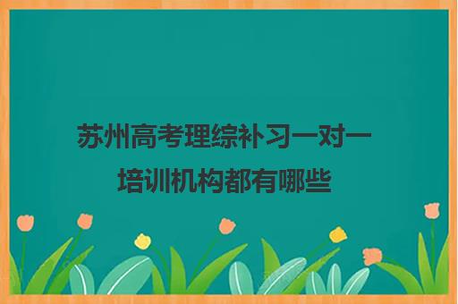 苏州高考理综补习一对一培训机构都有哪些