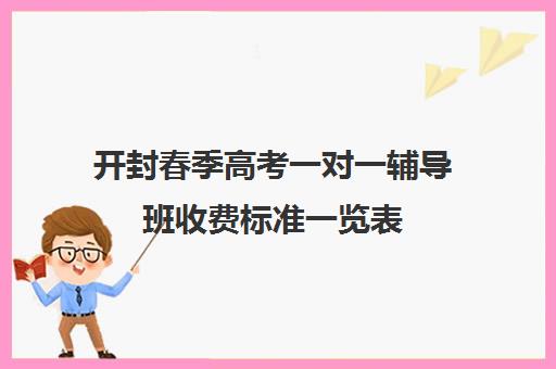 开封春季高考一对一辅导班收费标准一览表(开封一对一补课的费用)