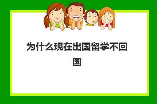 为什么现在出国留学不回国(普通家庭出国留学)