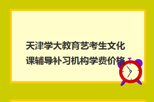 天津学大教育艺考生文化课辅导补习机构学费价格表