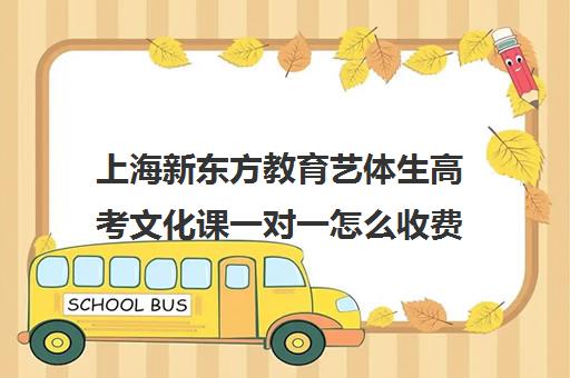 上海新东方教育艺体生高考文化课一对一怎么收费(新东方艺考文化课全日制辅导)