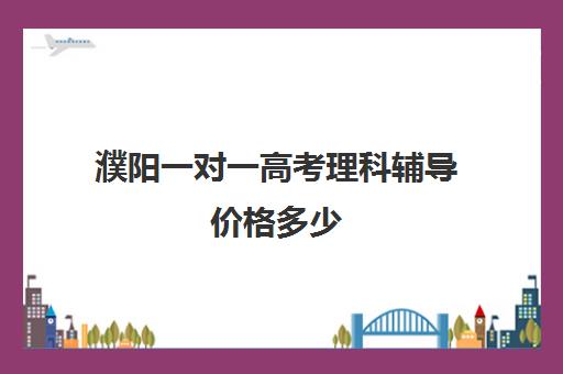 濮阳一对一高考理科辅导价格多少(高考一对一辅导机构哪个好)