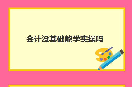 会计没基础能学实操吗(0基础会计怎么学)