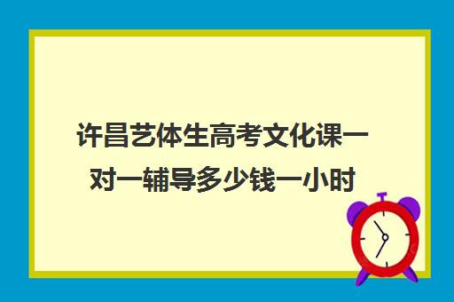 许昌艺体生高考文化课一对一辅导多少钱一小时(高中艺术生集训学校还另外收费吗)