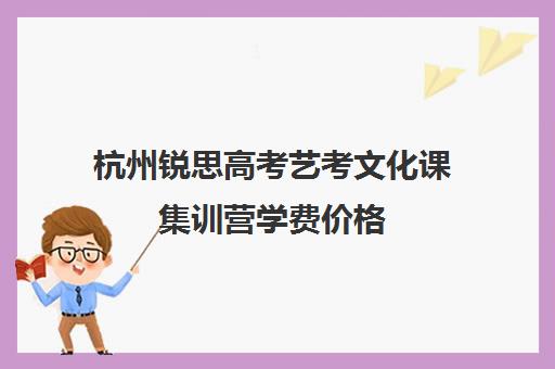 杭州锐思高考艺考文化课集训营学费价格(艺考)