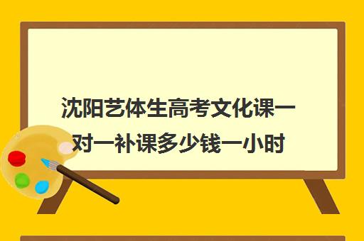 沈阳艺体生高考文化课一对一补课多少钱一小时(沈阳艺考生文化课冲刺机构)