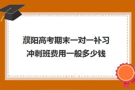 濮阳高考期末一对一补习冲刺班费用一般多少钱