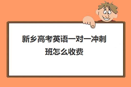 新乡高考英语一对一冲刺班怎么收费(高三英语一对一补课有用吗)