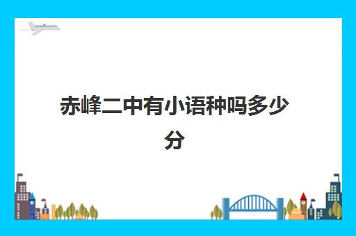 赤峰二中有小语种吗多少分(赤峰二中985录取率)