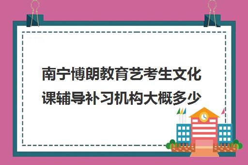 南宁博朗教育艺考生文化课辅导补习机构大概多少钱