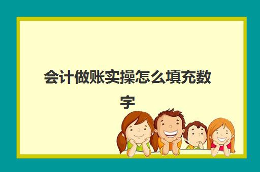 会计做账实操怎么填充数字(会计的数字规范书写)