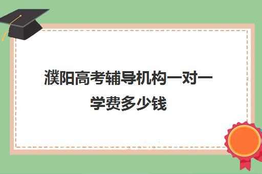 濮阳高考辅导机构一对一学费多少钱(高三培训机构学费一般多少)