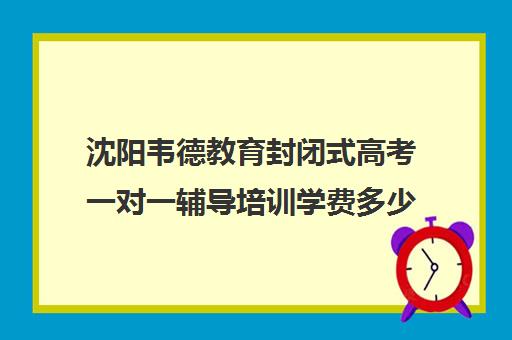 沈阳韦德教育封闭式高考一对一辅导培训学费多少钱(一对一辅导收费)