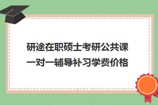 研途在职硕士考研公共课一对一辅导补习学费价格表