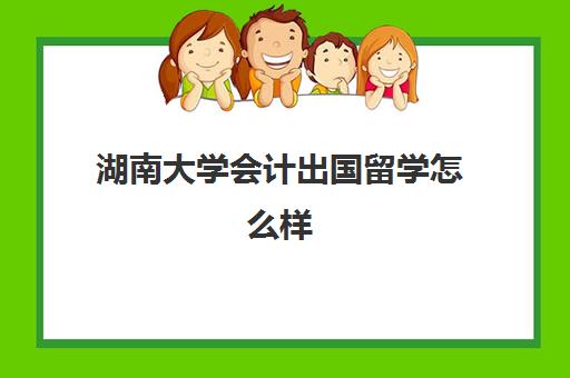 湖南大学会计出国留学怎么样(湖南哪个学校的会计专业比较好)