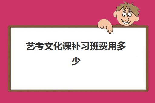 艺考文化课补习班费用多少