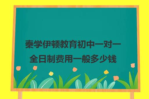 秦学伊顿教育初中一对一全日制费用一般多少钱(孩子一对一补课到底怎么样)